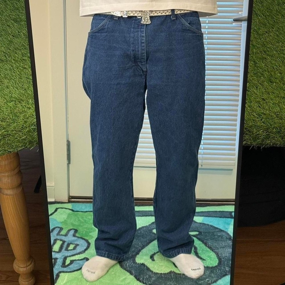 Wrangler Cowboy Cut Straight Fit Blue Jeans 38x30